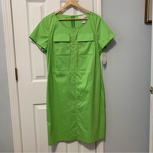 Doncaster Lime Green Short Sleeve Dress NWT sz 14